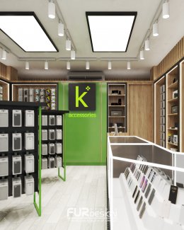 ออกแบบ ผลิต และติดตั้งร้าน : ร้าน K.Accessories เคหะร่มเกล้า กทม.